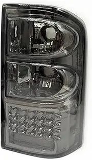 LED Rear Tail Light ABS Brake Lamp LED Tail Lamp Warning Signal Lamp Accesories Compatible With Nissan Patrol Y61 1997-2004 Car Styling(Black Right)