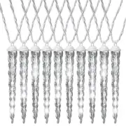 10-Light White Christmas Icicle Light Set