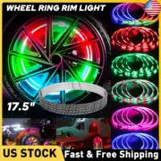 17.5'' RGB Color Changing LED Wheel Lights For Car Truck Bluetooth APP + Remote