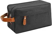 [Linyongc] Men's Water Resistant Canvas Toiletry Bag, 1Pc Black Hanging Shaving Bag, Water Resistant Canvas Shaving Bags Oxford Cloth Toiletry Bags,Travel Cloth Toiletry Caddy for Men