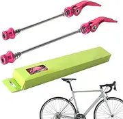 shpuuyy Front Rear Bicycles Skewer - Front Rear Axle Hollow Shaft Set - Aluminum Alloy Hollow Shaft Kit Replacement for Bike Wheel Hub