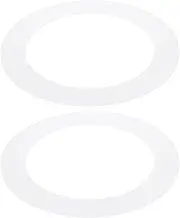 uxcell 4" ID 5.5" OD Plastic Trim Ring, 2 Pcs Ceiling Light Goof Rings Matte Circular Light Cover Lighting Fixture for Ceiling Wall Recessed Can Downlights, Translucent Matte White