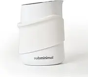 Subminimal FlowTip Handless Jug | Stovetop Milk Frothing, Foaming Pitcher for Premium Barista-Style Coffee | Cappuccino & Latte Art Pouring Jug with Ergonomic Heat Resistant Handle | 450ml, White