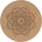 Yoga Mat Little Round Cork Rubber 60x60cmx3mm Non Slip Yoga Cushion Meditation Cushion Pad Pilates Pad For Home Outdoor