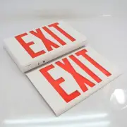 AstraLite Universal Thermoplastic LED Exit Sign Red Letter 12.6" LG-U-R-W-EM