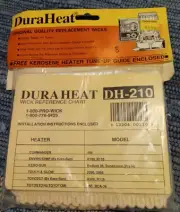 New! Dura Heat Kerosene Heater Quality Performance Replacement Wicks DH-210