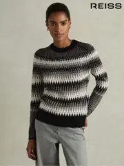 Reiss Black/White Belle Glitter Jumper with Alpaca (E78666) | $325