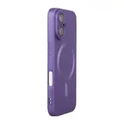 For iPhone 16 Case, Silicone MagSafe Compatible Cover, Lens Protection, Purple