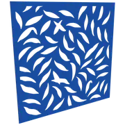 ProtectorAl 300-1200mm x 300-1200mm Light Blue/Gloss White Large Leaf Unframed Composite Deco Panel