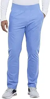 [Cherokee] Form Men Scrubs Pant Tapered Leg Pull-on CK185, XL, Ciel Blue