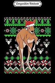 Composition Notebook: Australian Animal Ugly Christmas Kangaroo Journal/Notebook Blank Lined Ruled 6x9 100 Pages