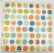12x12 Hopscotch Boy Circles Scrapbook Paper 20 Sheets K&Company