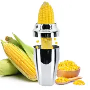Corn Stripper Peeler & Cutter with Cup, 304 Stainless Steel Cob Thresher, Off...