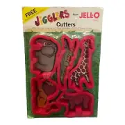 Vintage Jello Jigglers Safari Zoo Animal Cutters Unopened In Packaging
