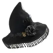 Retro Witch Hat Party Accessory Unique Rose Gear Wizard Hat Fashion Accessory