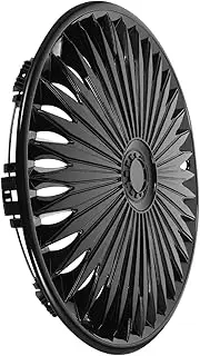 iplusmile 15 Inches Universal Automotive Wheel Hub Caps Decorative Car Hub Covers Set Black