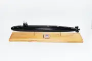 USS Tennessee SSBN-734 Submarine Model (Black Hull),Navy,Scale Model,Mahogany,20