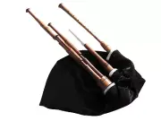 Scottish Smallpipes in A - Mouth Blown Set - Indian Cocobolo
