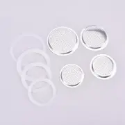 Silicone Seals & Aluminum Filter For Espresso Pot Moka Pot Accessories