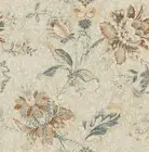 Wallpaper, System Solution, Blumenmuster, Cream, Rust, Beige, Fir, Mocha, Gleam