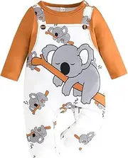 [Similotey] Baby Boy Clothes Bear Pattern Print Long Sleeve Tops + Pants Baby Boy Outfit Set