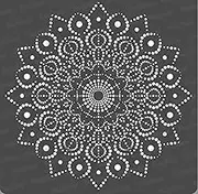CrafTreat Peacock Feathers Stencils for Painting on Canvas, Wallart, Home Decor, Bullet Journal Notebook and Scrapbooking - DOT Mandala - 12X12 Room Decor Stencils - Reusable Arts & Crafts Supplies