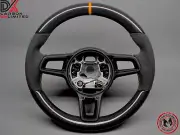 Porsche Cayman Spyder Boxster Alcantara Orange Heated Carbon Steering Wheel v3