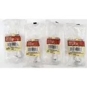Gate House 3" White Heavy Duty Solid Baseboard Door Stops 0308859 Lot of 4
