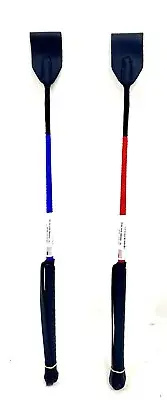 U.S. Whip 18” Horse Riding Bat 7” Rubber Handle Wrist Loop 2” Top Choose Color