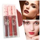 News Velvet Mattes Lipstick Lip Glaze Set Lip Glaze Lip Clay Makeup 3pcs