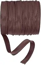 uxcell Maxi Piping Bias Tape, 5 Yards Piping Trim with Cord Satin Binding Lip Cord Trim Fit for Sewing Garment Webbing Trimming Crafts Decorating - (Brown)