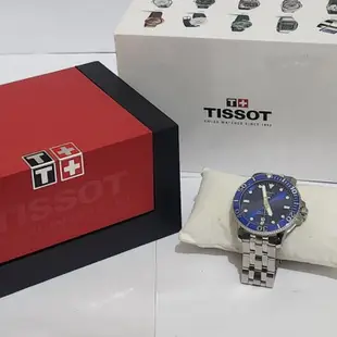 專櫃正品【TISSOT 天梭】 SEASTAR POWERMATIC 80小時 300MM防水 水鬼 機械手錶 二手良品