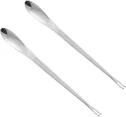 NAMOARLY 2-Piece Stainless Steel Crab Fork Needle Set Seafood Tool for Home Restaurant Fork Needle for Crab Lobster Shrimp Oysters