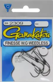 Gamakatsu Finesse Wide Gap Weedless Hook - Select Size 1 1/0 2/0 3/0