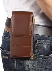 Phone Holster Case Compatible with iPhone 15 14 13 12 Pro Max 15 14 Plus Cell Phone Holster, Phone Leather Belt Pouch Case W Clip Compatible with Samsung S24 S23 S22 S21 Ultra,S24 FE,S23 FE,A25 Carry