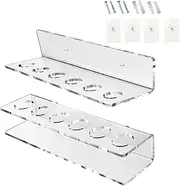 Wall-Mounted Billiard Cue Holder - Acrylic Pool Cue Rack,Hold 6 Pool Cues Pool Rod Rack For Billiard Table Accessories Organizer