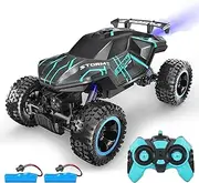 Remote Control Car Toys for Kids Age 6-8, Off Road 4x4 High Speed RC Car with LED Light, 2.4GHz Drift Car Toy Car for Boys and Girls, RC Stunt Car Birthday Gifts, 2 Rechargeable Batteries