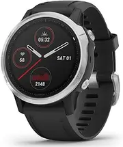 Garmin Fenix 6S, Premium Multisport GPS Smartwatch, Silver With Black Band