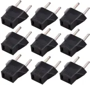 10X AU US USA to EU Euro Europe AU AC Power Wall Plug Converter Travel Adapter