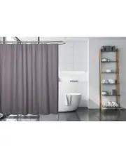 Moda at Home Belgian Waffle 3pc Shower Curtain Set with 12 Shower Hooks