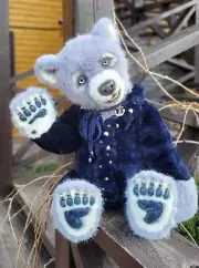 plush realistic Bear, collectible bear, handmade toy, art toy, teddy bear, ooak