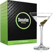 Large Martini Glasses Set of 2-9oz, Modern & Unique Crystal glass with long stem, stemmed glassware set for drinking margarita, barware for mixing gin, cocktail glasses, margherita