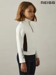 Reiss White/Black Brina 9-13 yrs Funnel Neck Base Layer Top (AL7830) | $80