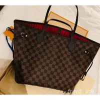 在飛比找蝦皮購物優惠-二手LV 經典Damier 棋盤格 Neverfull PM