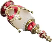 NULYLU Refillable Essential Oil Bottle with Elegant Crown Design Vintage Empty Perfume Bottle for Travel Home Fragrance and Aromatherapy Use