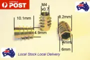 Qty 20 M4 Type E Wood Timber Threaded Nutsert Nuts Zinc Steel Alloy Insert Nut