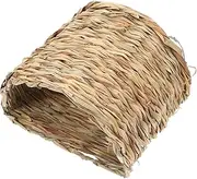 Kisangel Rabbit Hutch Rabbit Hide Bunny Nest Chinchilla Hut Guinea Pig Houses Guinea Pig Grass Bunny Tunnel Hamster Nest Tunnel Chinchilla House Reed Grass