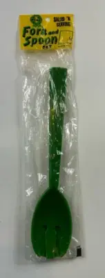 Vintage 1970's PRIMA green Salad fork & spoon serving set new sealed NIP