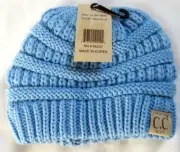 C.C. Kids Exclusives Pale Blue Beannie Toboggan Hat Size OS NWT