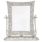 OLIVIA RIEGEL SILVER WINDSOR MAGNIFIED STANDING MIRROR MR1737.NEW IN BOX.